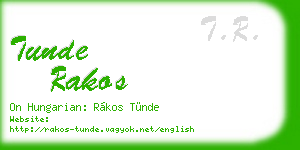 tunde rakos business card